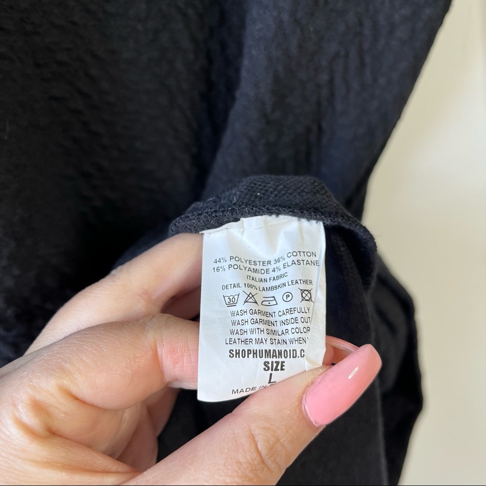 Humanoid Split Neck Pullover Cotton Blend Lagenlo… - image 3